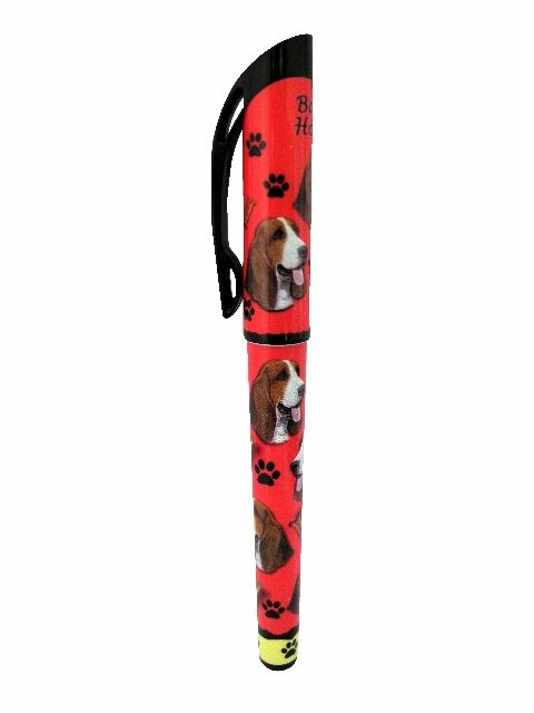 Basset Hound Gel Pen - Smooth Writing Dog Lover's Gift for Journaling, Note Taking & Office Use