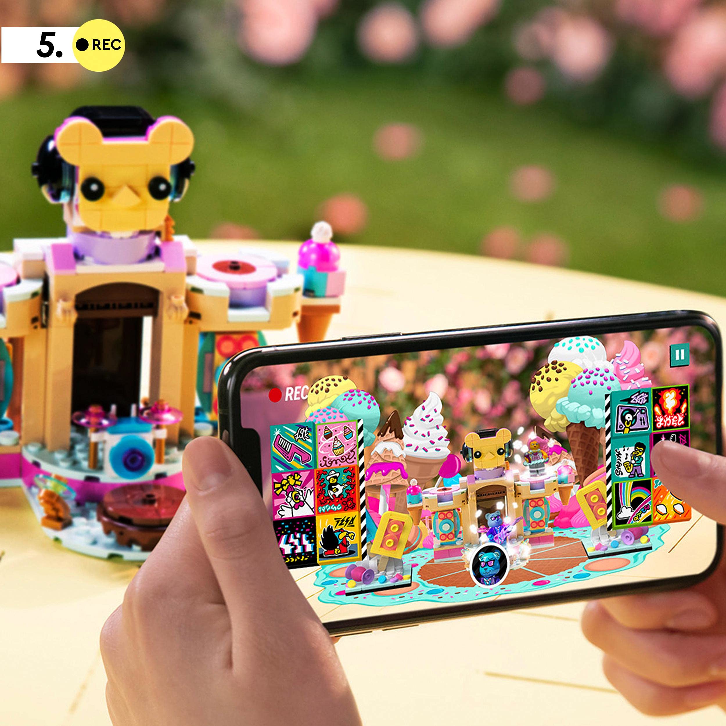 LEGO 43111 VIDIYO Candy Castle Stage Beatbox Music Video Maker - Augmented Reality Toy & App for Kids | Creative Music Play & Video Creation for Birthday Gifts & Party Fun