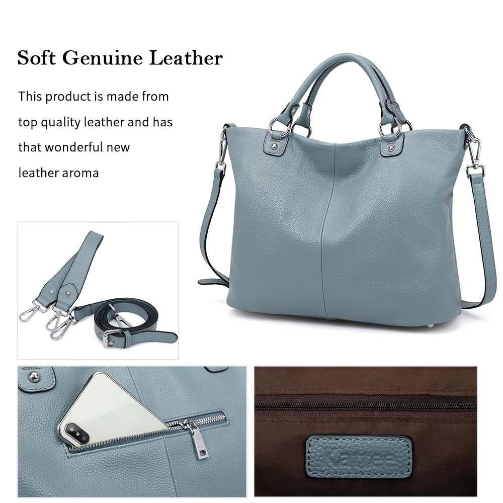 Kattee Women's Soft Leather Tote Bag - Stylish Top Handle Satchel Purse for Work, Travel & Everyday Use | Durable Designer Handbag for Women