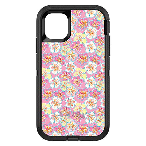 Preppy Pattern - Yellow White Pink Flowers Floral On Black Case