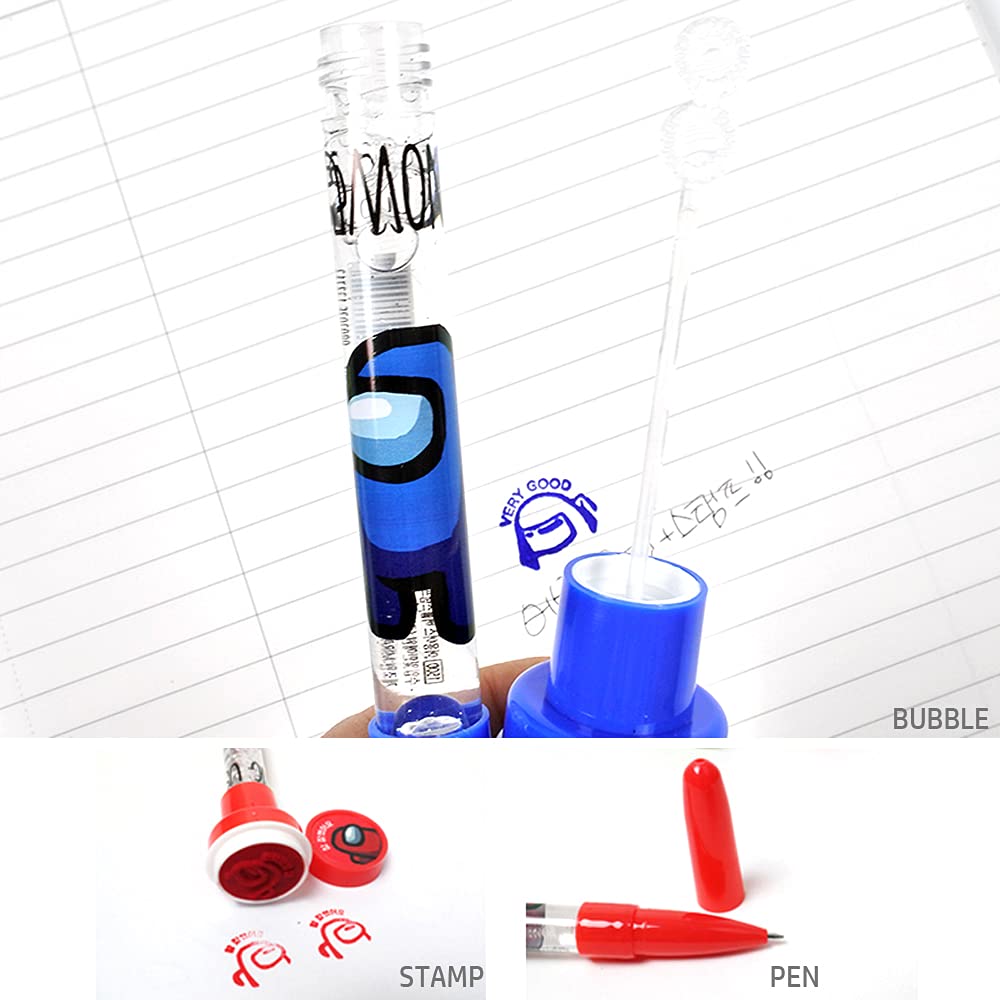 Among Us 3-in-1 Bubble Stamp Pen - for Office & School Use