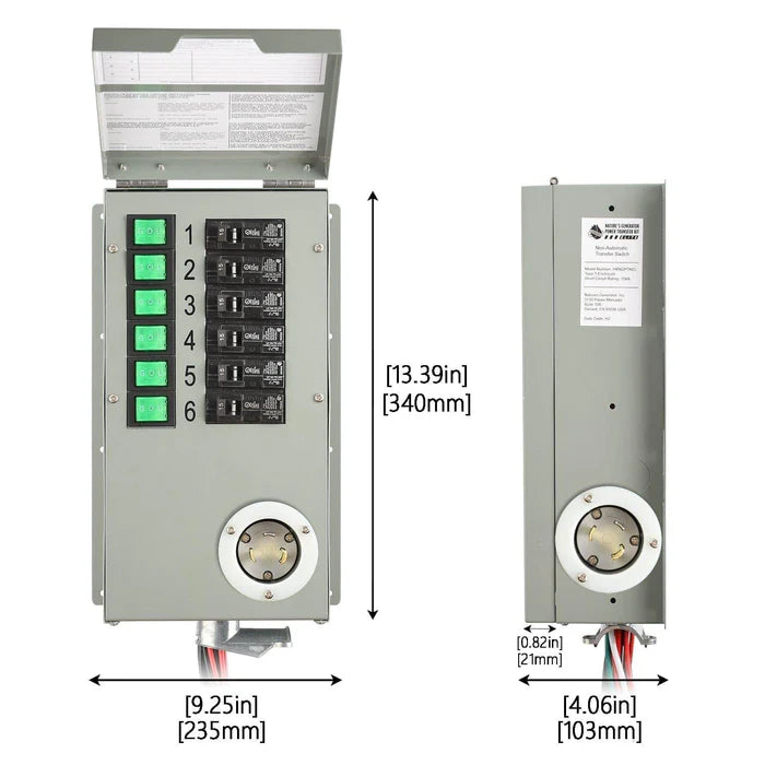 Natures Generator Power Transfer Switch Kit Elite - Automatic Transfer Switch for Home Backup Power, Solar & Generator Systems - Perfect for Emergency Power Outages & Off-Grid Living