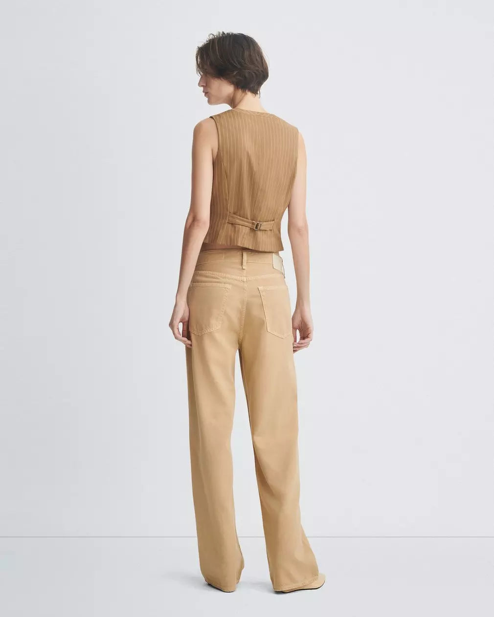 Featherweight Logan Wide Leg Pants in Beige - Comfortable & Stylish Women's Trousers for Casual Wear & Office Outfits