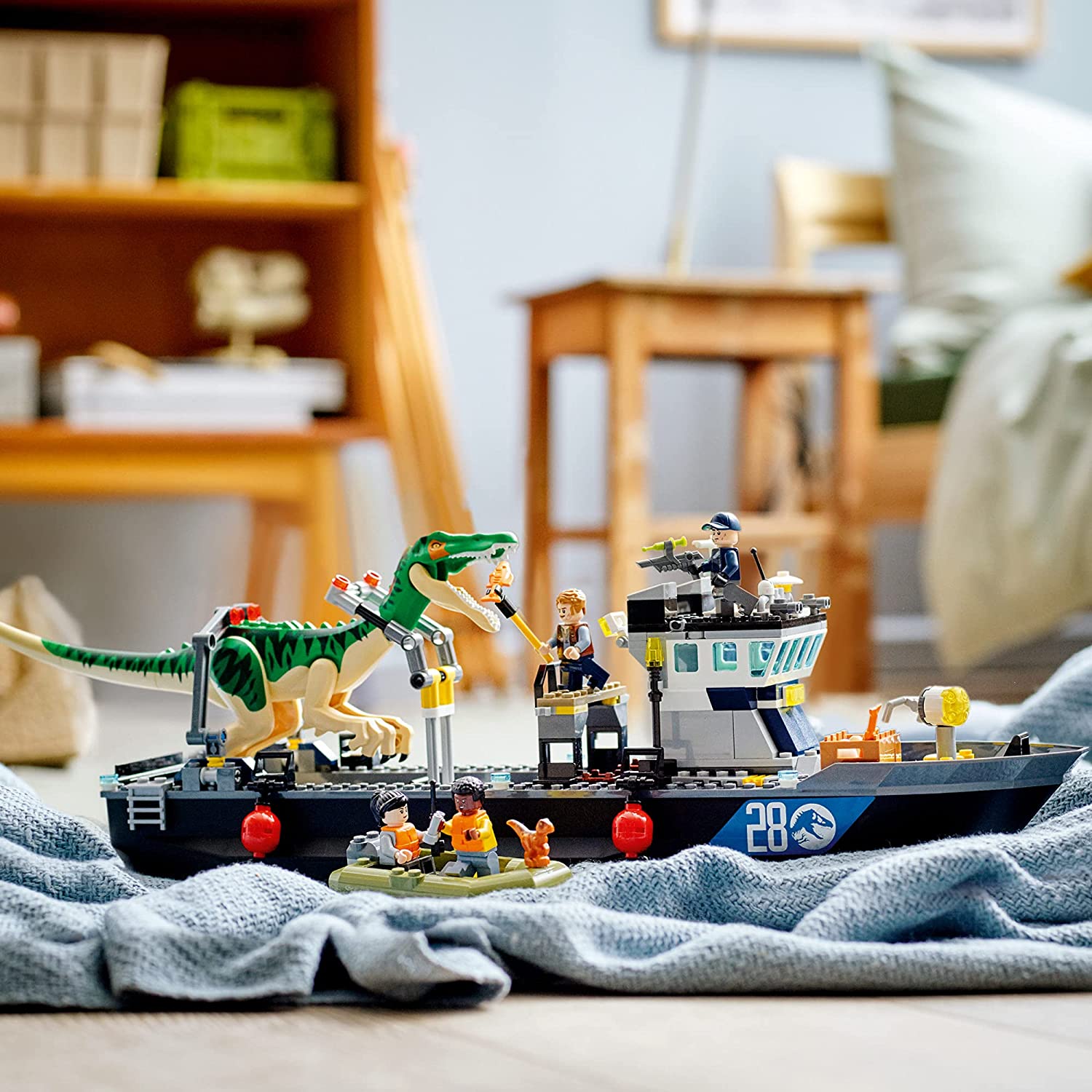 LEGO Jurassic World Baryonyx Dinosaur Boat Escape Set 76942 - Buildable Dinosaur Toy with Minifigures for Kids & Collectors - Perfect for Jurassic Park Themed Play & Display