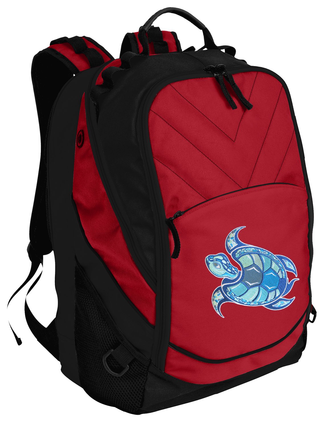 Turtle Backpack Red Sea Turtle Laptop Computer Bags - Durable Waterproof Design for School, Work & Travel