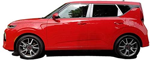 BRIGHTT-QA593354 6-Piece Stainless Steel Pillar Trim Set for 2020 Kia Soul - Perfect for Car Exterior Enhancement & Style Upgrade