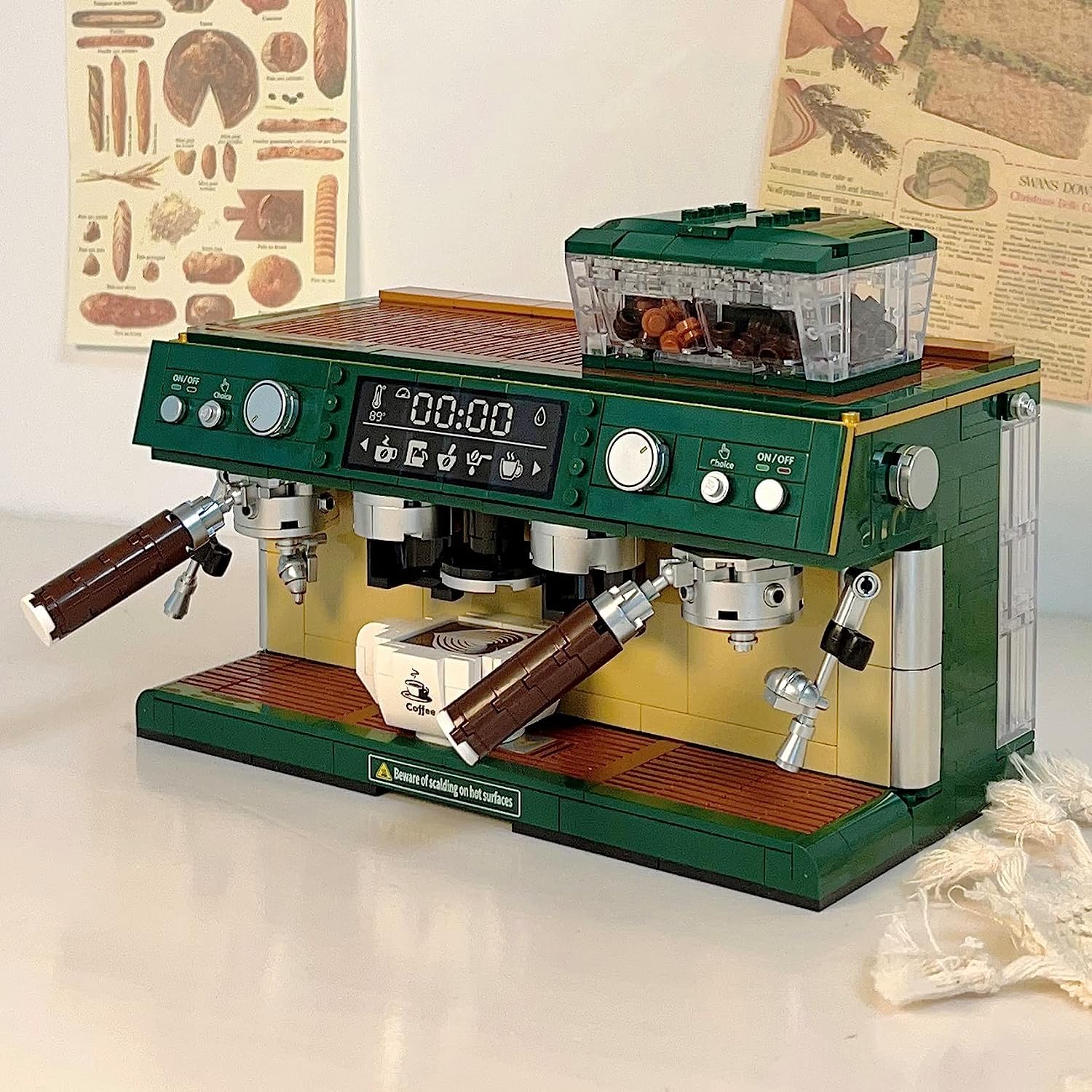 Mini Coffee Machine Building Blocks Kit - Creative Model Construction Set with Collectible Mini Bricks, Perfect Gift for Kids & Adults - Great for STEM Learning, Office Decor & Coffee Lover Collections