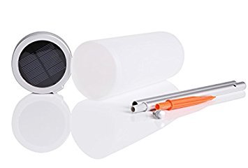 Mooni Solar Garden Lights Outdoor - 2 Pack Solar Powered Path Lighting Set (1 Ground Lamp + 1 Hanging Light) for Walkway, Patio, Yard, and Landscape Decoration