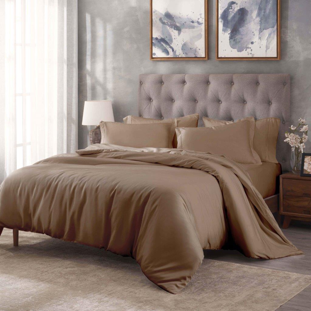 Premium Egyptian Cotton 400 Thread Count Duvet Cover Set - Ultra Soft & Breathable Bedding for Luxury Hotels & Master Bedrooms