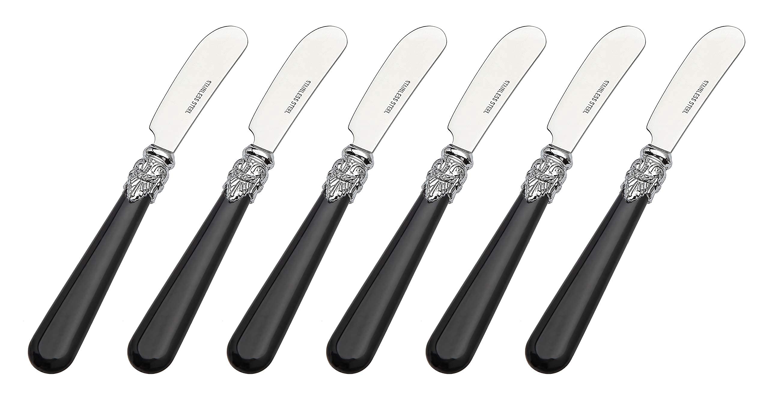 Godinger 6-Piece Stainless Steel Butter Knives and Cheese Spreaders Set - Perfect for Dinner Parties, Brunch, and Cheese Platters
