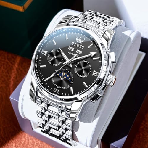 6633: Silver strap & black dial