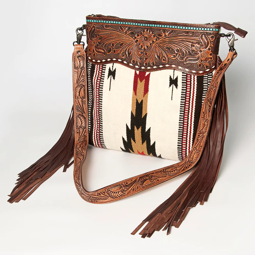 American Darling Blanket Tooled Crossbody Bag - Stylish & Durable Leather Purse for Women - Perfect for Travel, Shopping & Everyday Use