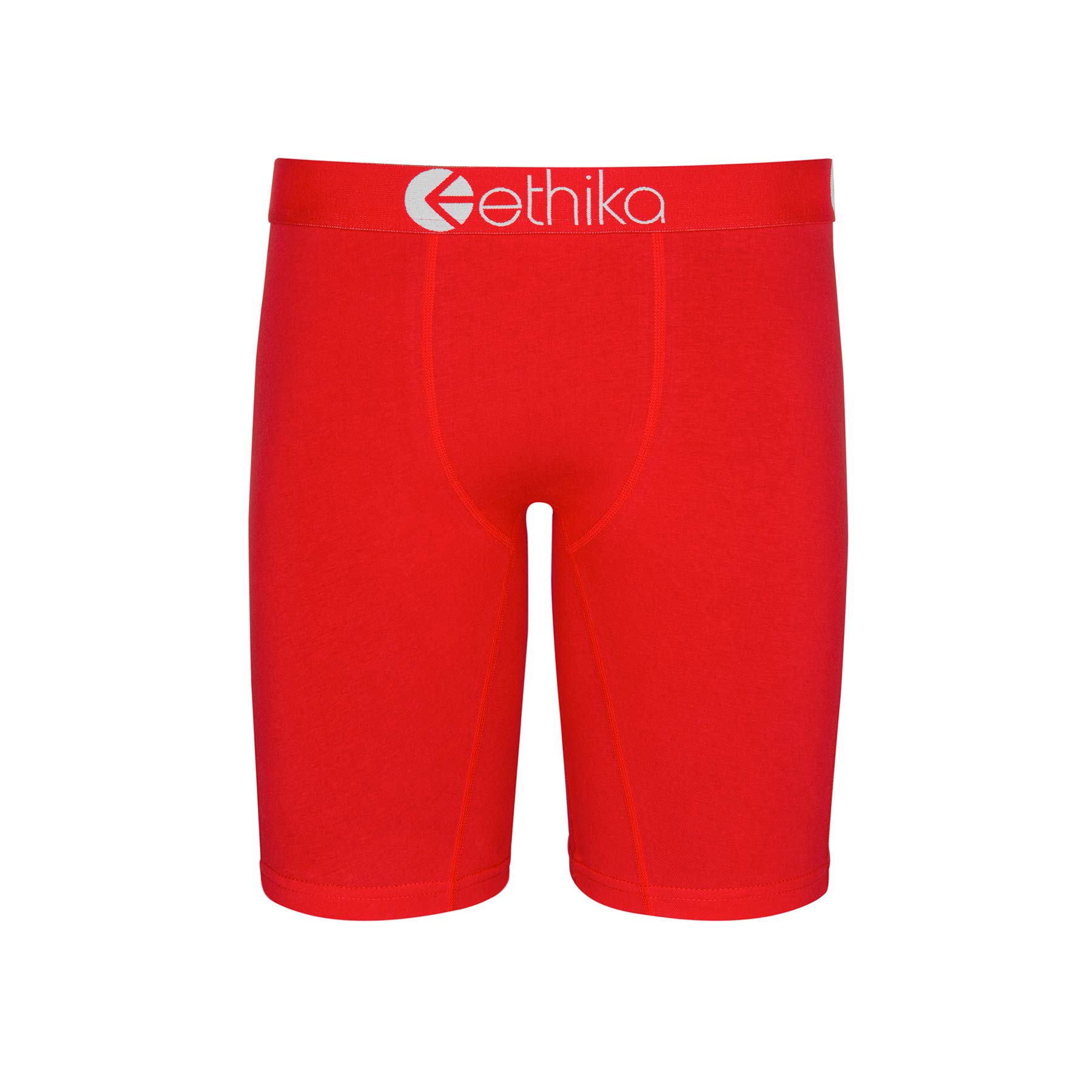 Ethika Boys Staple Boxer Briefs - Soft Cotton Underwear for Men & Teens, Breathable & Comfortable, Red Machine Red Color | Perfect for Sports, Gym & Everyday Wear