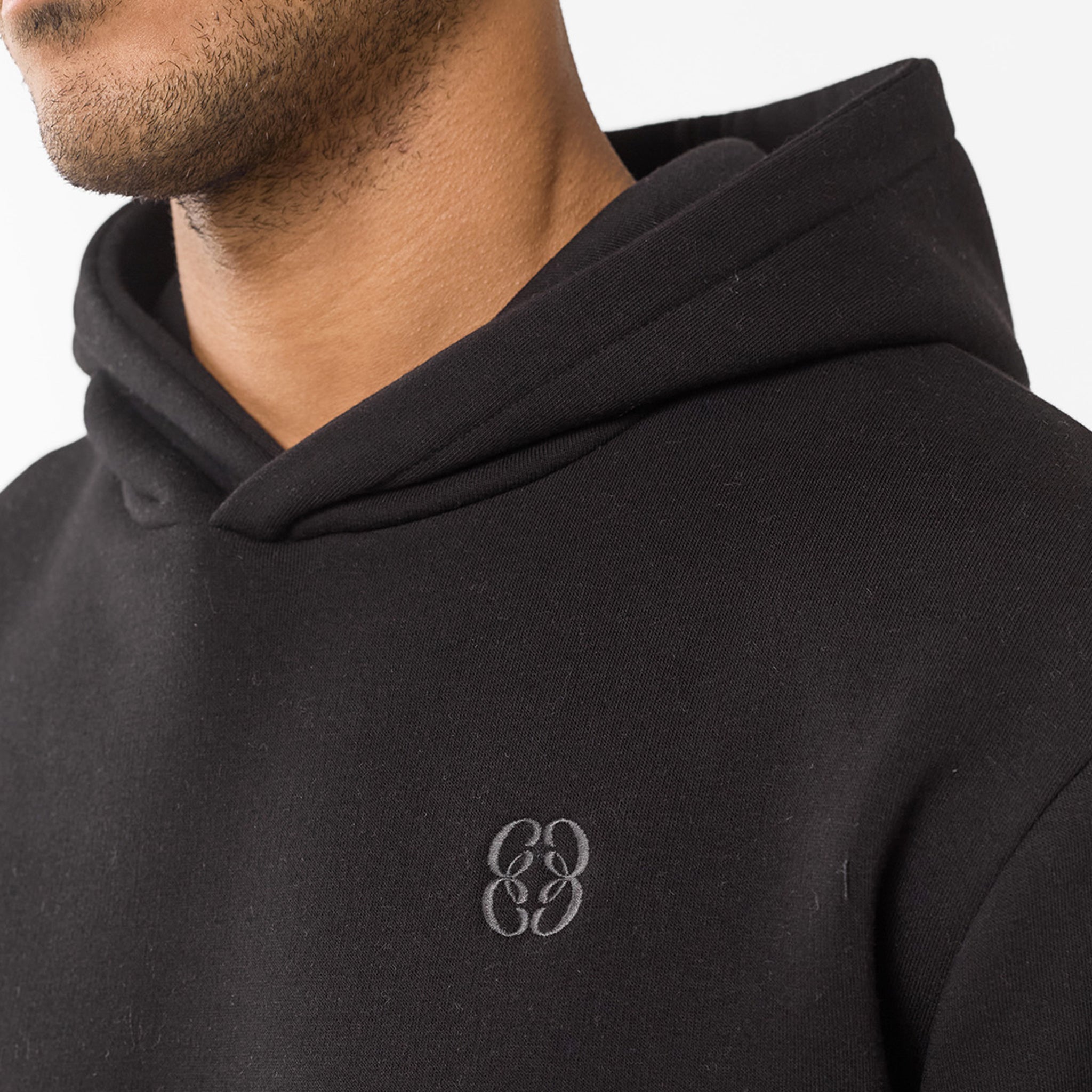 Embroidered Icon Hoodie for Men & Women - Soft Cotton Pullover with Stylish Design - Perfect for Casual Wear, Street Fashion & Everyday Comfort | Black