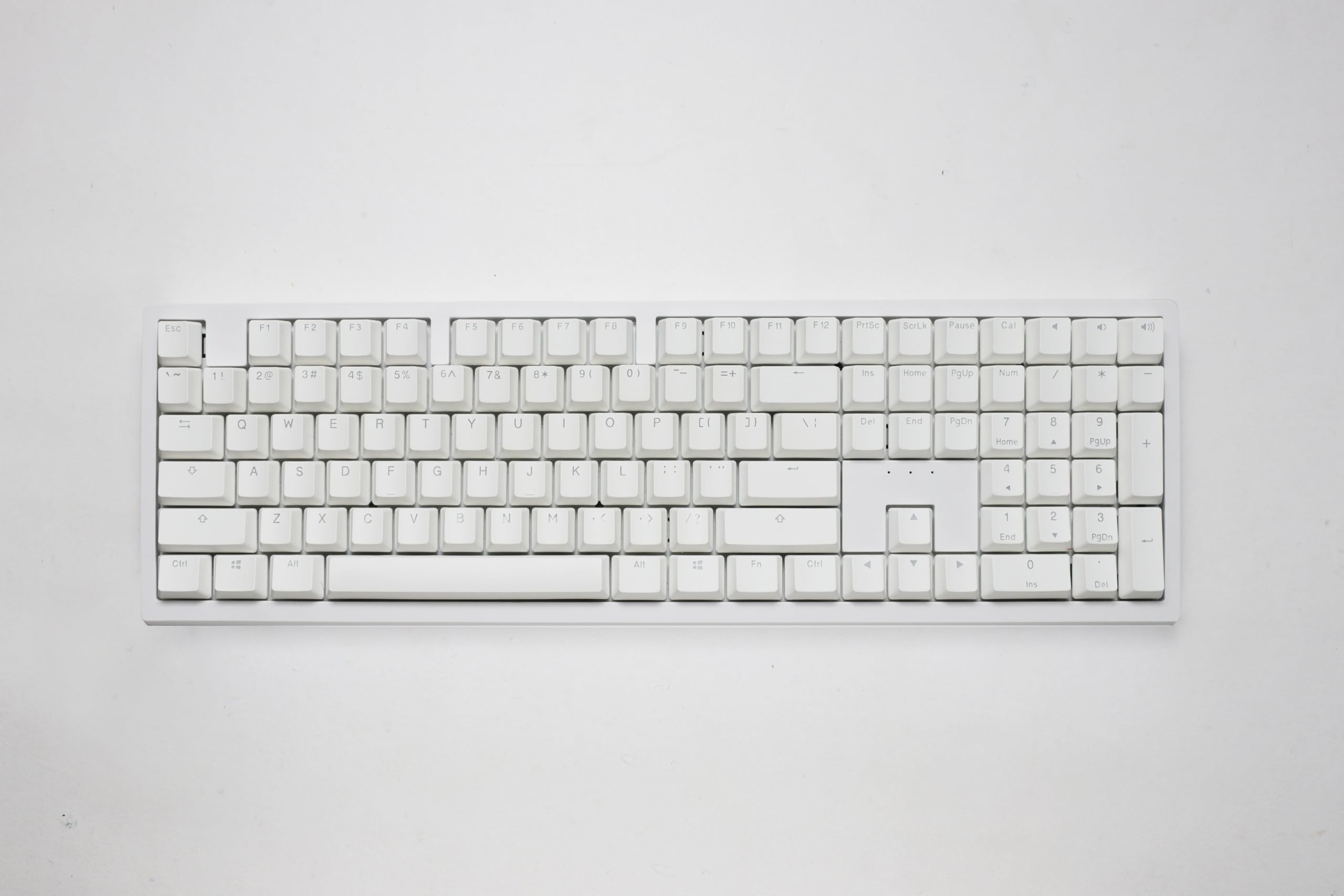 Ducky Zero 6108 Pure White Hotswap Bluetooth RGB Mechanical Keyboard with Cherry MX2A Brown Switches - Wireless Gaming Keyboard for PC, Mac, Typing & Office Work