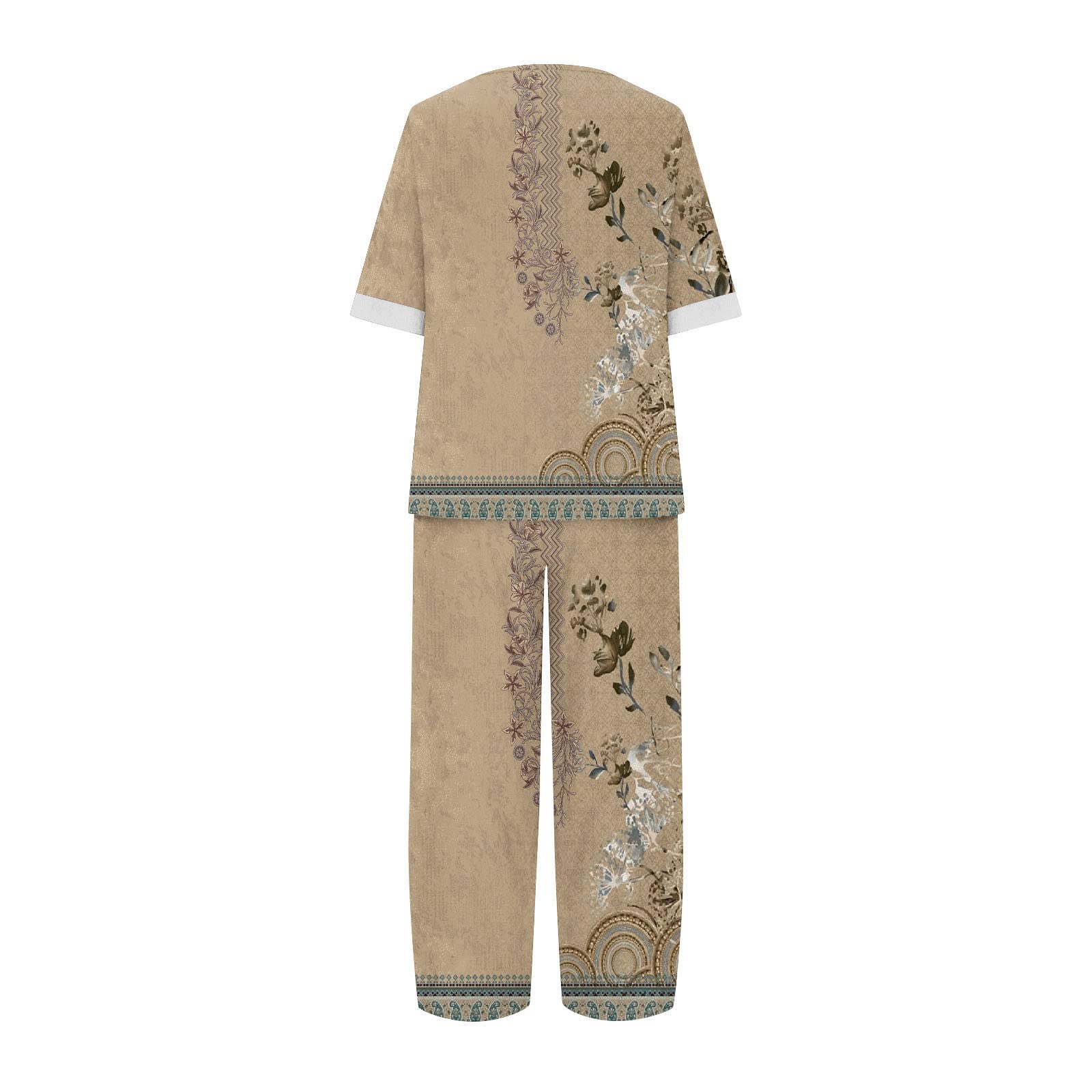 2024 Fall & Winter Women's Quilted Lounge Sets - 2 Piece Cozy Outfits for Home, Travel & Christmas | Soft Comfortable Pajama Set for Airport, Holiday & Relaxation