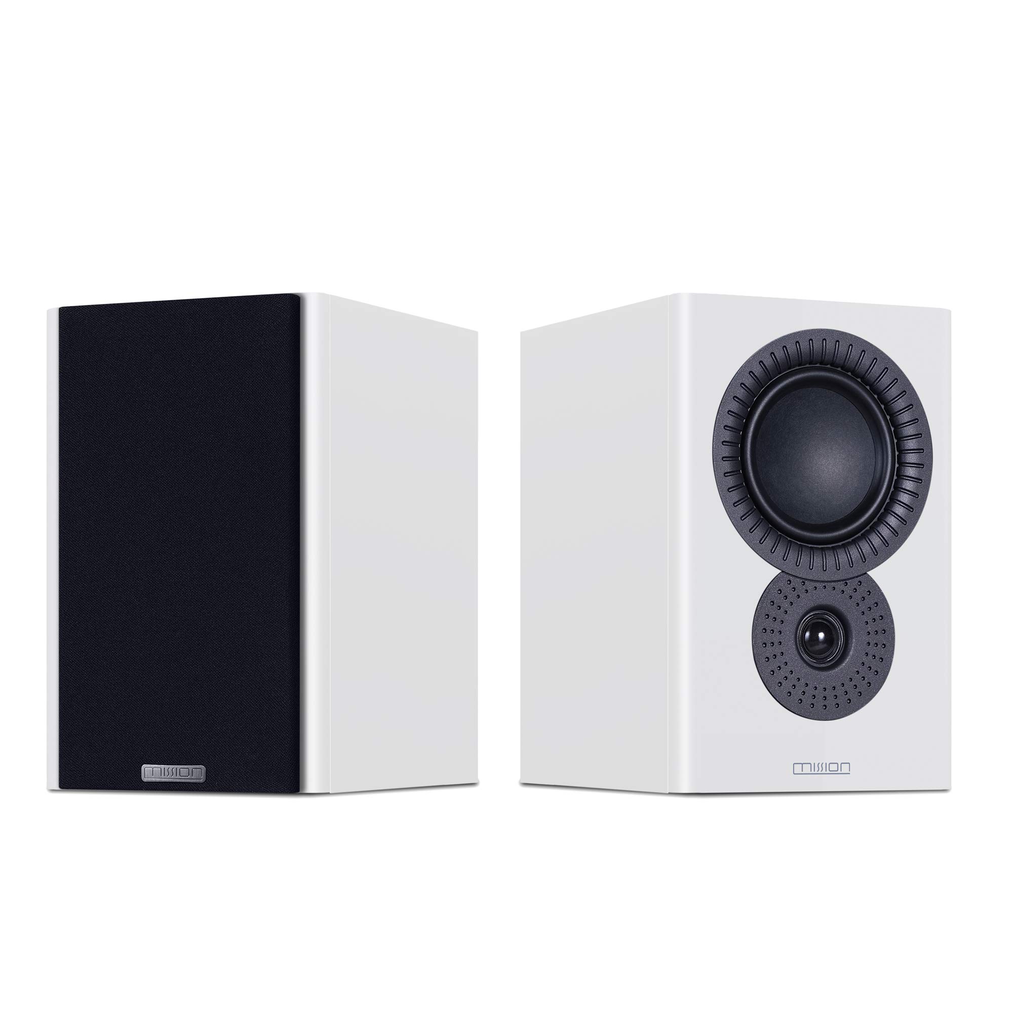 Mission LX-1 MkII Bookshelf Speakers - Premium HiFi Audio for Home Theater & Music (Pair, Lux White) | Perfect for Living Room, Bedroom & Home Studio Setup