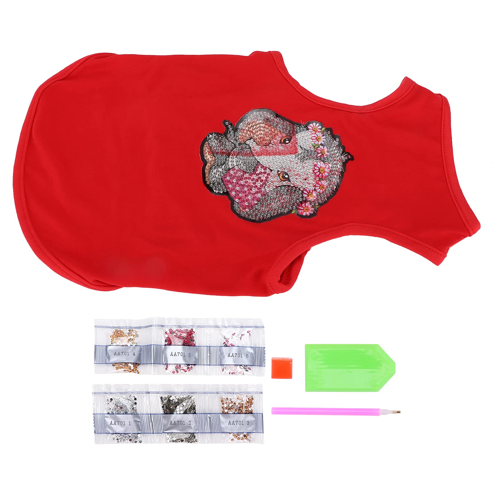 Dog T-Shirt for Small & Medium Dogs - Cute Puppy Pet Apparel, Red Vest Style Tee (Size S) - Perfect for Walks, Playtime & Photo Shoots