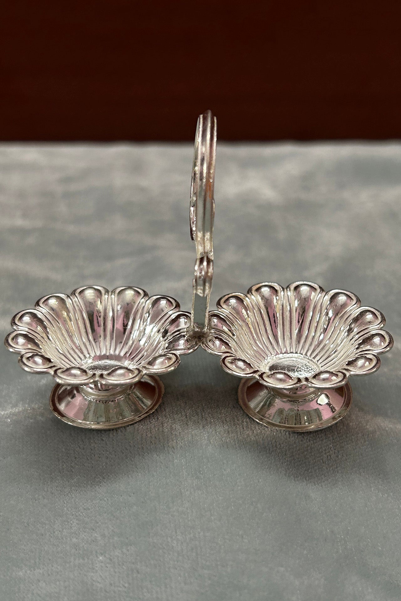 925 Pure Silver Designer Kumkum Box (Design 88) - Elegant Indian Ritual Pooja Accessory for Home Temple & Spiritual Ceremonies