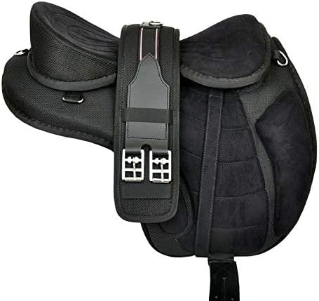Freemax Treeless Microfiber Horse Saddle - Lightweight & Comfortable for Riding - Available in 12” to 18” Seat Sizes - Perfect for Trail Riding, Dressage & Training