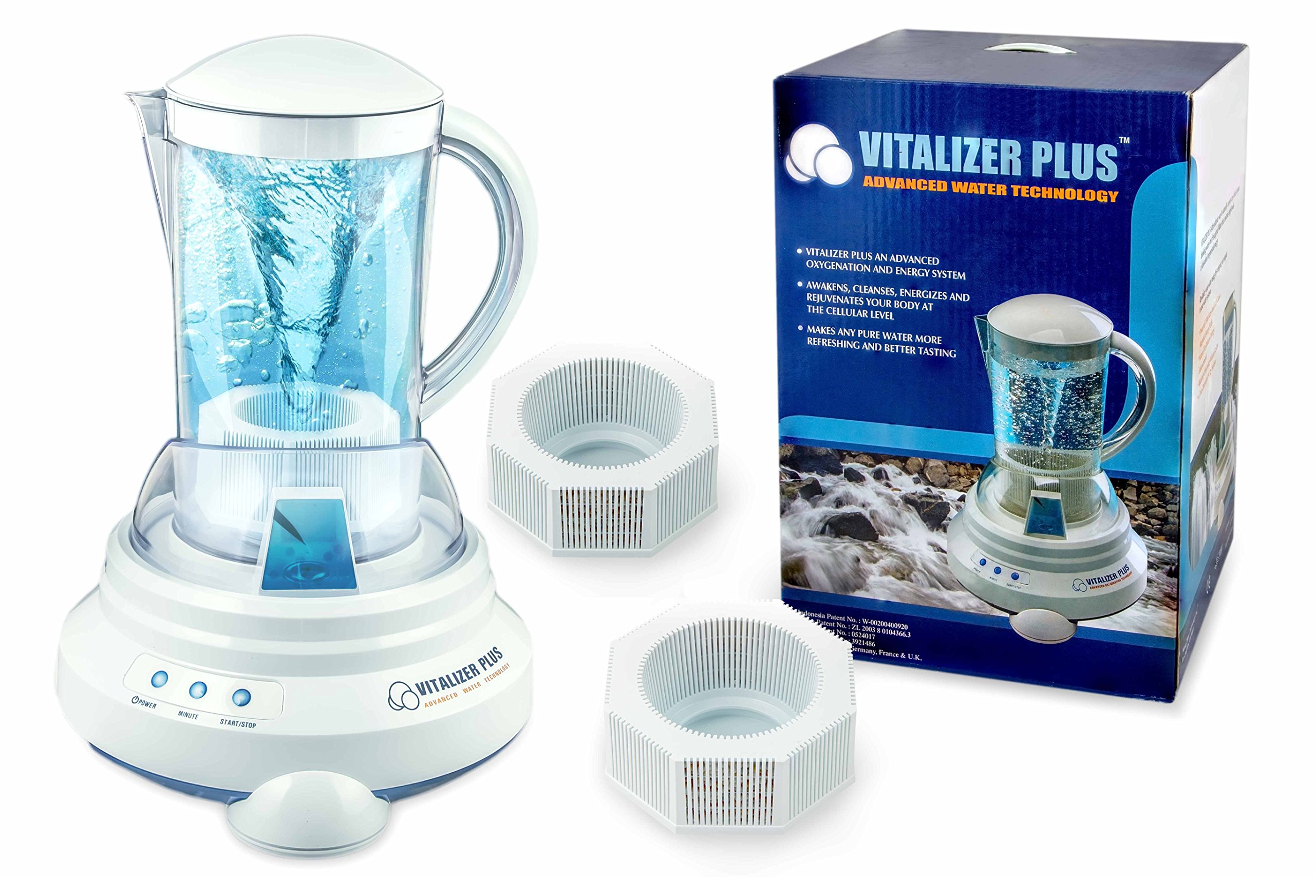 Hexagonal Oxygen Water Maker with 2 Mineral Cubes - Alkaline Water Ionizer for Home & Office - Improve Hydration & Wellness