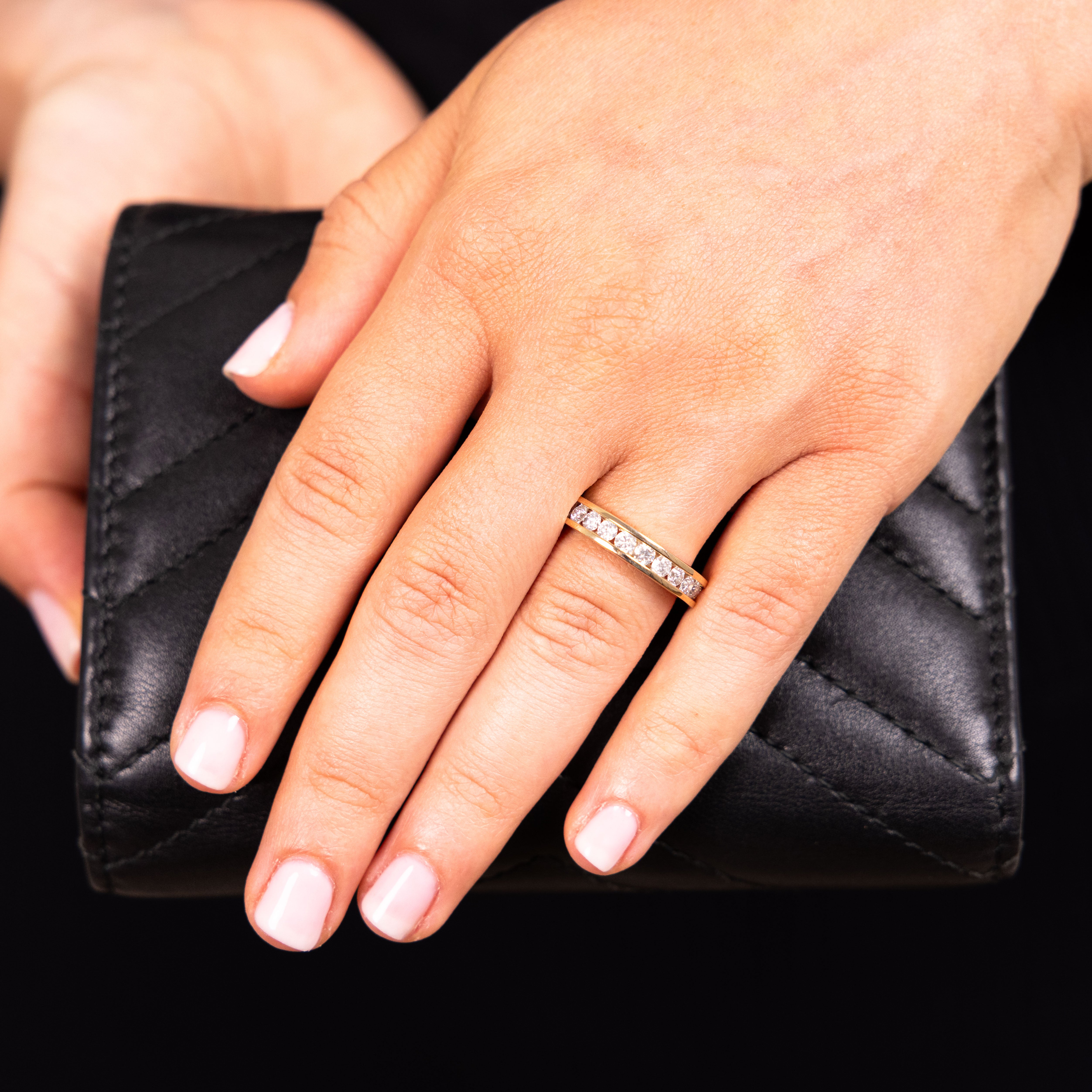 1 Carat Diamond Eternity Ring in 10K Yellow Gold - Perfect for Weddings, Anniversaries & Special Occasions