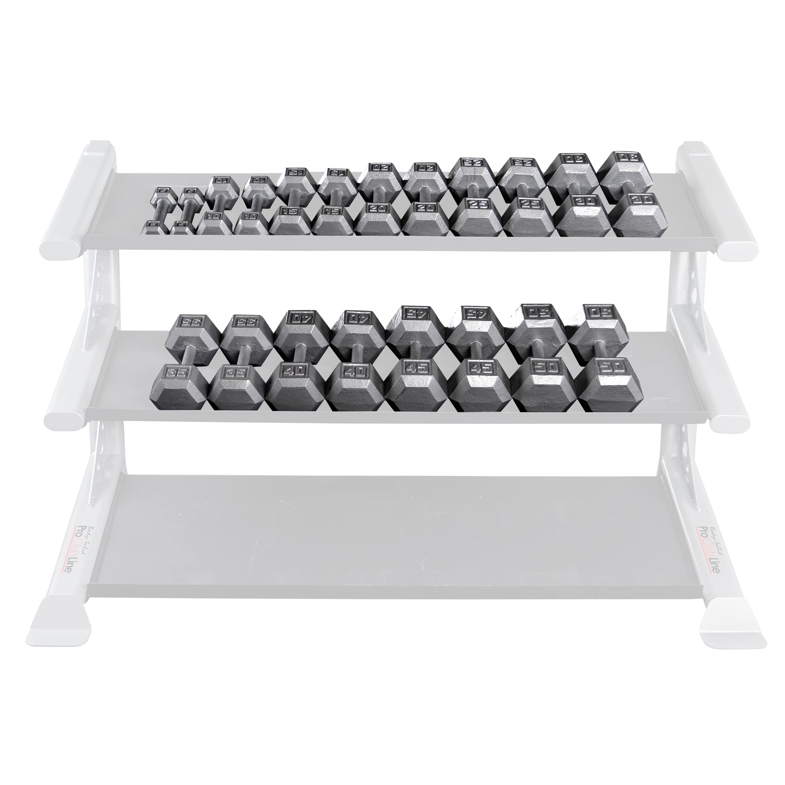 Body-Solid Cast Iron Hex Dumbbell Set - Adjustable Hand Weights for Men & Women | Strength Training Equipment for Home Gym, Bodybuilding & Fitness Workouts | Perfect for Weight Lifting, CrossFit & Functional Training