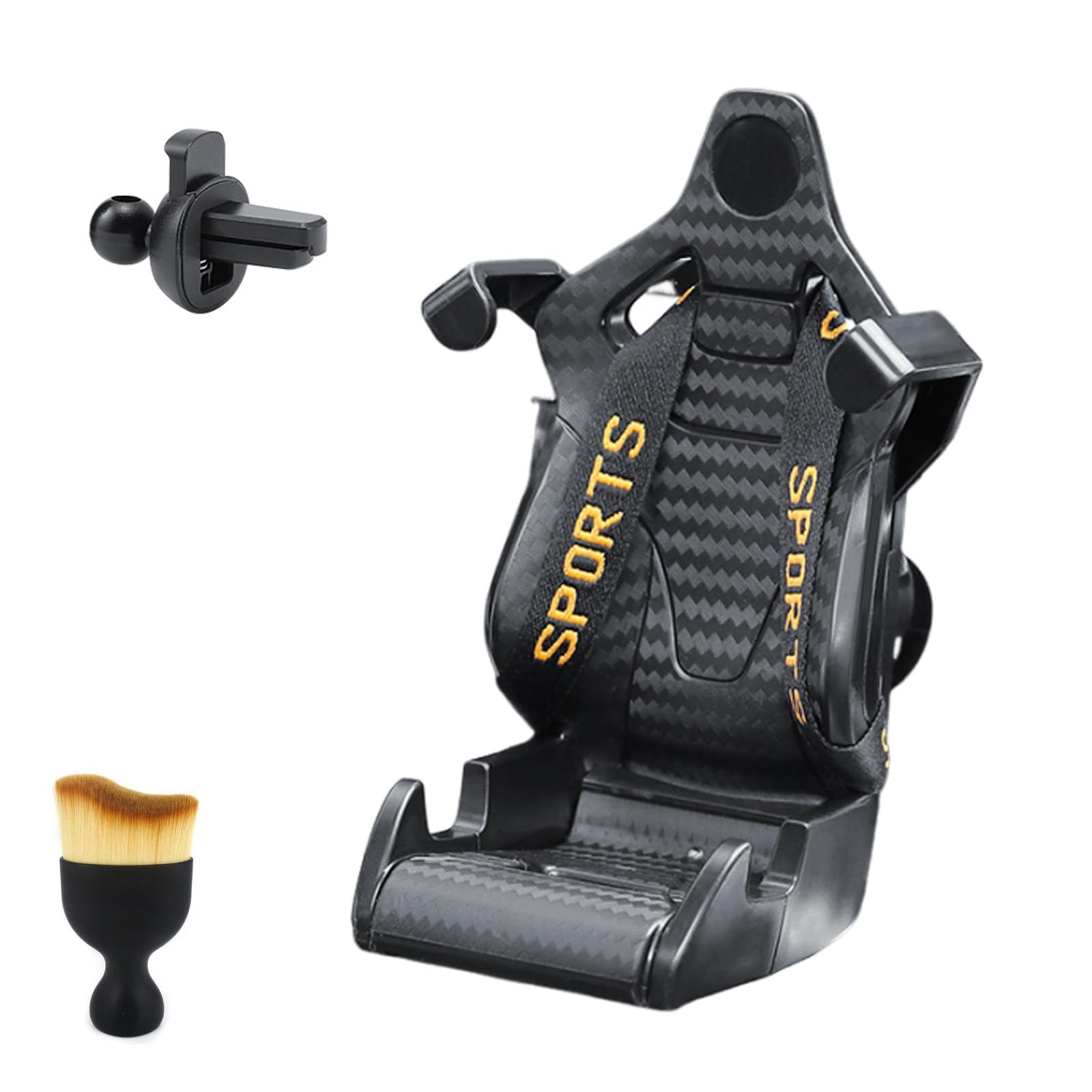 Universal Car Phone Holder - Bucket Seat & Air Vent Phone Mount for iPhone, Samsung & All Smartphones | Secure & Adjustable Car Cellphone Stand for Safe Driving & Hands-Free Navigation