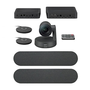 Logitech Rally Plus Premier Video Conferencing System - 4K Ultra HD, Plug & Play, for Zoom/Teams/Skype - Ideal for Conference Rooms & Remote Meetings