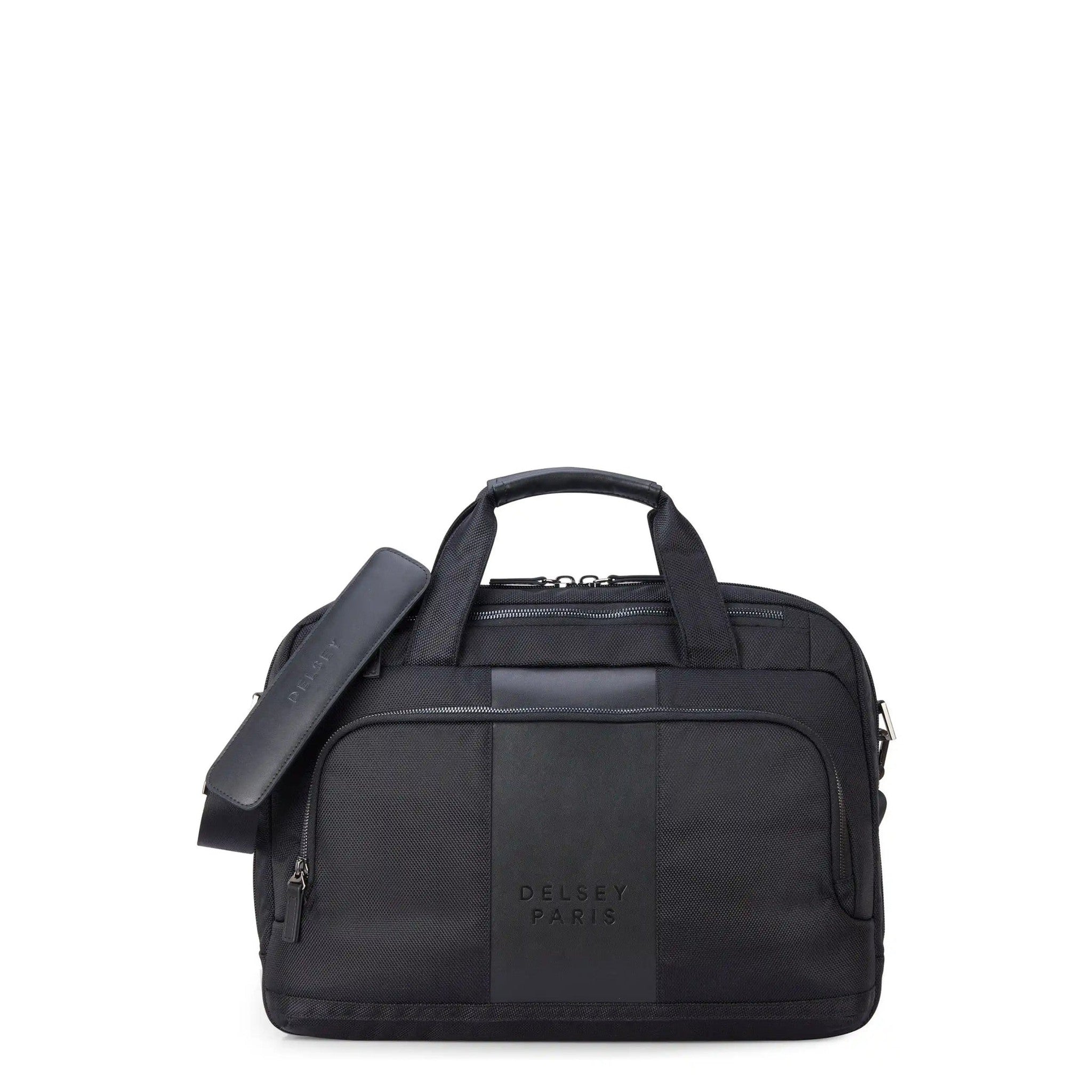 Delsey Wagram Laptop Briefcase for Business - 15.6 Inch Laptop Bag with Padded Compartment, USB Charging Port & Anti-Theft Design - Perfect for Office, Travel & Commuting