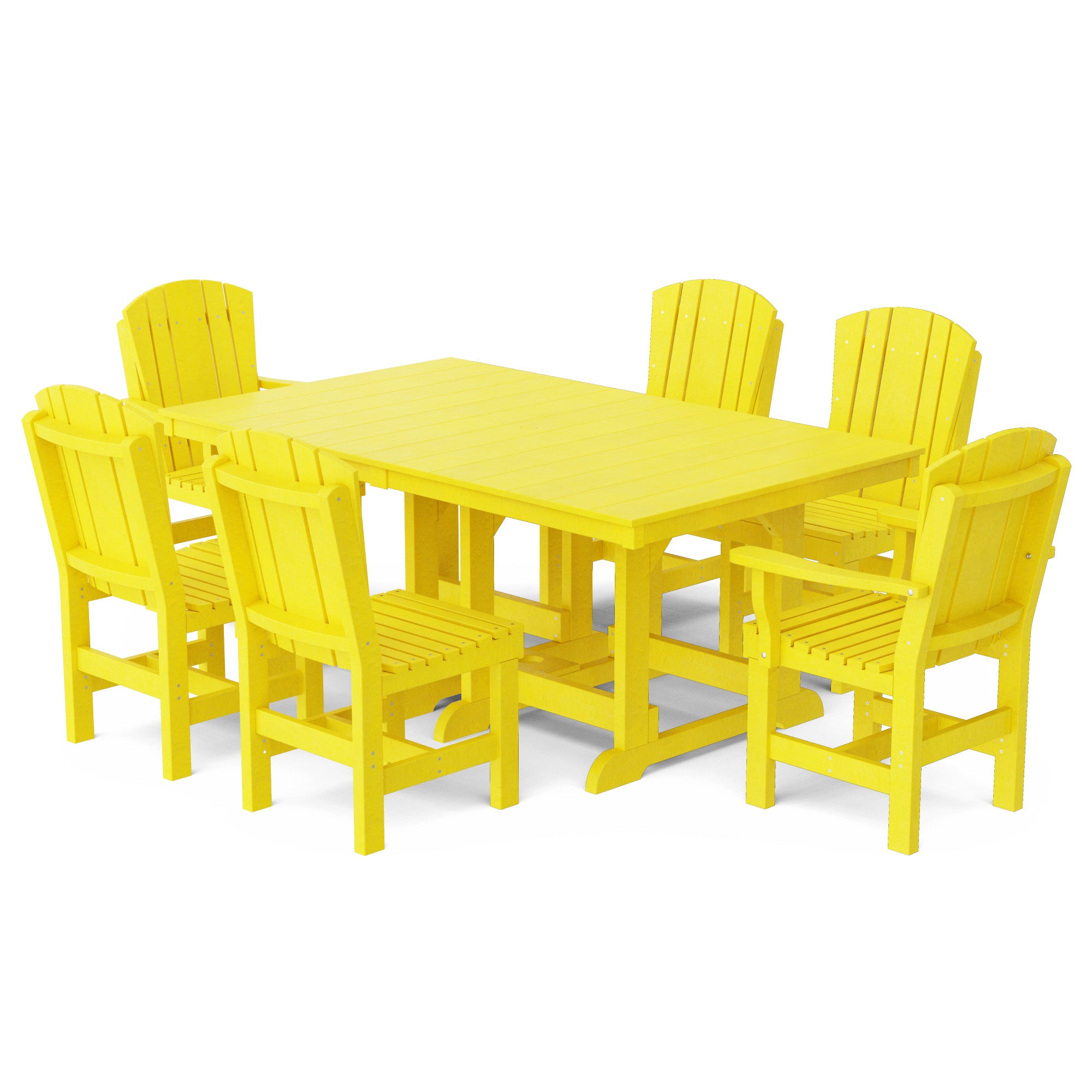 Heritage 7-Piece 44x72 Inch Dining Table Set with Chairs - Perfect for Family Gatherings, Dinner Parties & Outdoor Entertaining