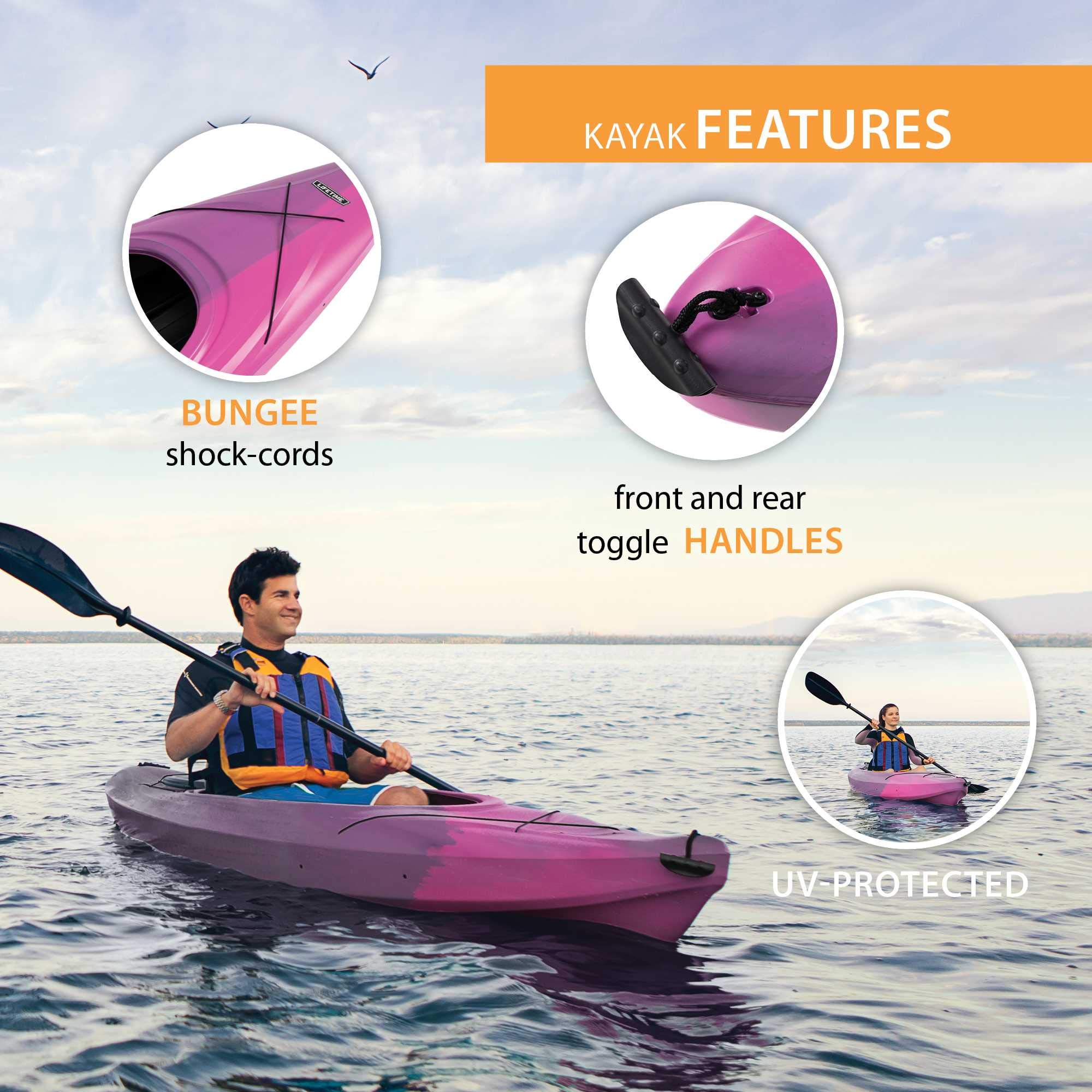 Lifetime Cruze 100 Sit-in Kayak - Stable 10ft Fishing & Recreational Kayak for Adults - Perfect for Lakes, Rivers & Calm Waters