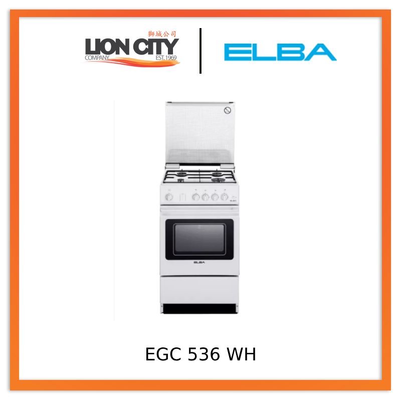 Elba EGC536WH 30 Inch Free Standing Electric Cooker - Perfect for Home Kitchens, Restaurants & Small Spaces