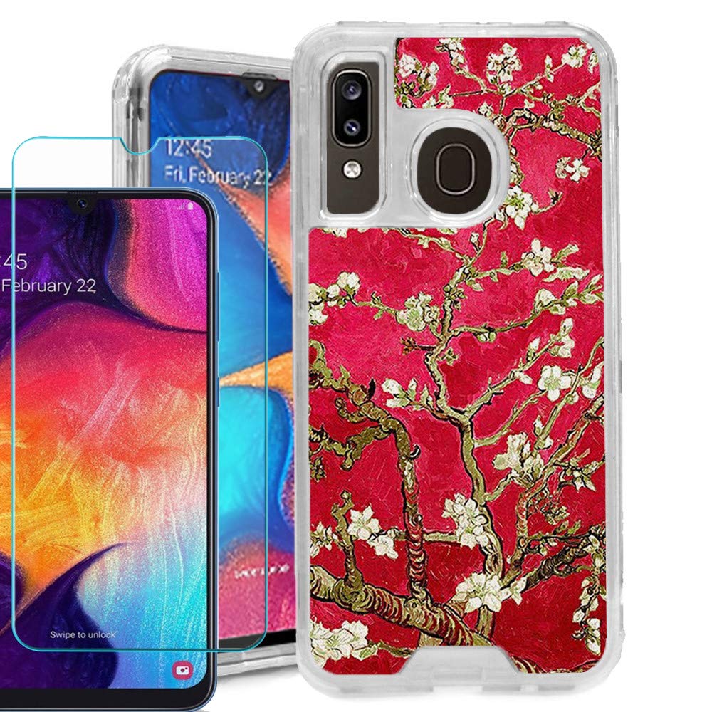 LG Aristo 3 Plus Case with Screen Protector | Slim TPU Cover for Daily Protection - Almond Blossom Red