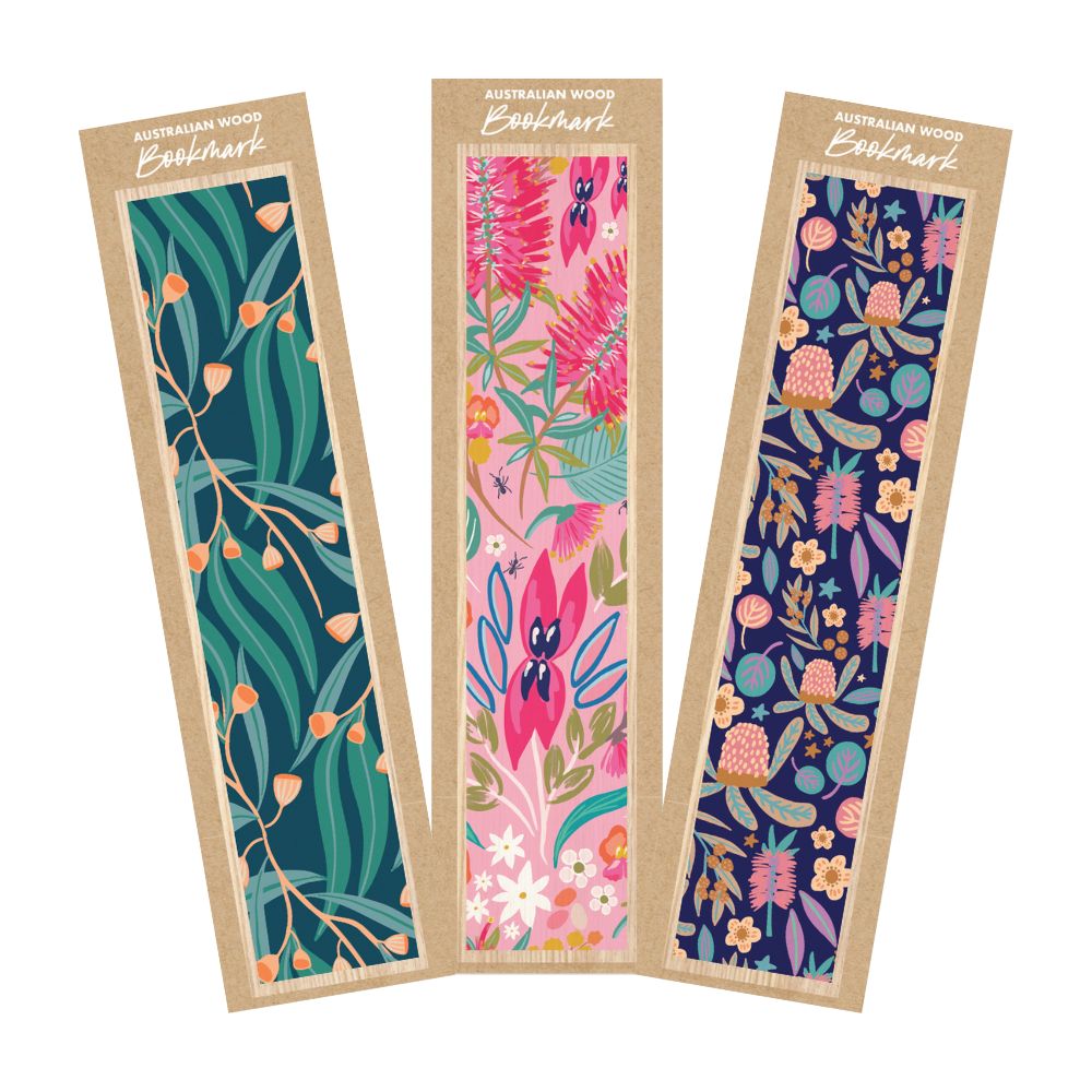 Premium Aero Australian Wooden Bookmark with Floral Design - Perfect Gift for Book Lovers, Readers & Plant Enthusiasts - Ideal for Reading, Journaling & Book Collections