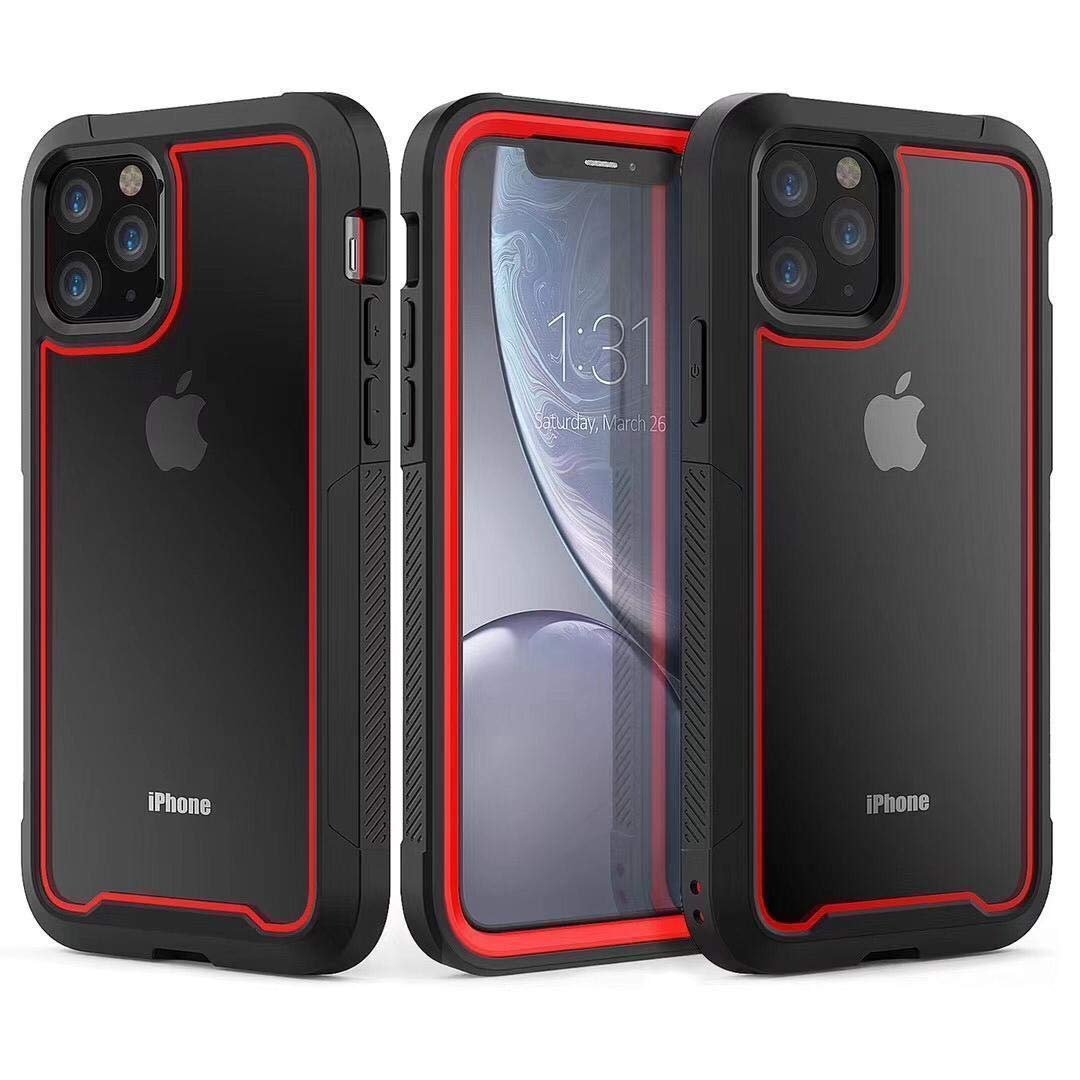 Speira 2 in 1 Sport Armband & Waist Pack Case for iPhone 11 Pro Max - Shockproof, Sweatproof Running Belt with Key Holder (Red) - Perfect for Gym, Jogging, Hiking & Outdoor Activities
