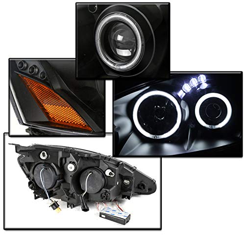 2005-2006 Acura RSX CCFL Halo LED Black Projector Headlights with 6