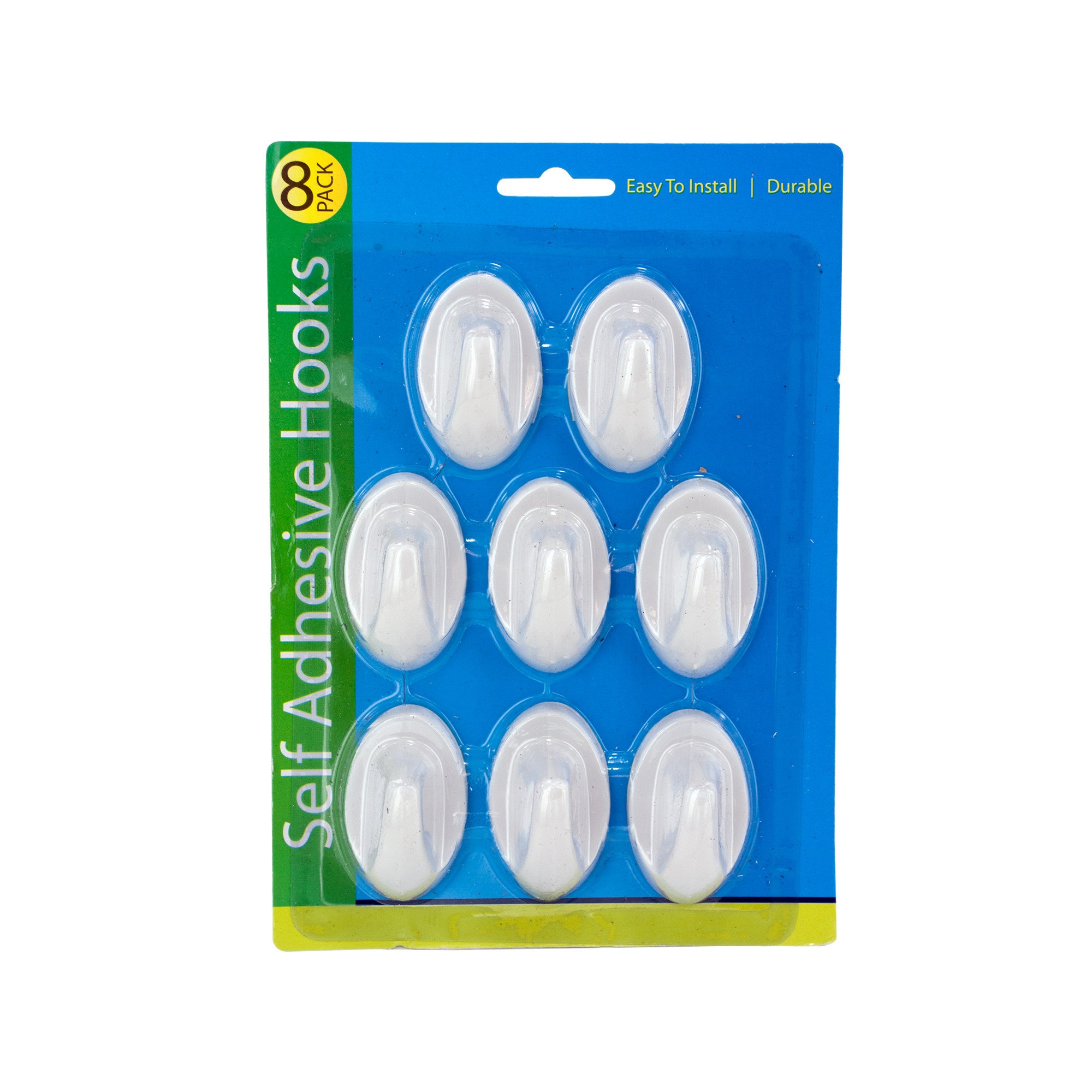 Self-Adhesive Plastic Hooks Set - Strong Sticky Wall Hooks for Hanging Towels, Keys & Decor - Perfect for Bathroom, Kitchen & Home Organization