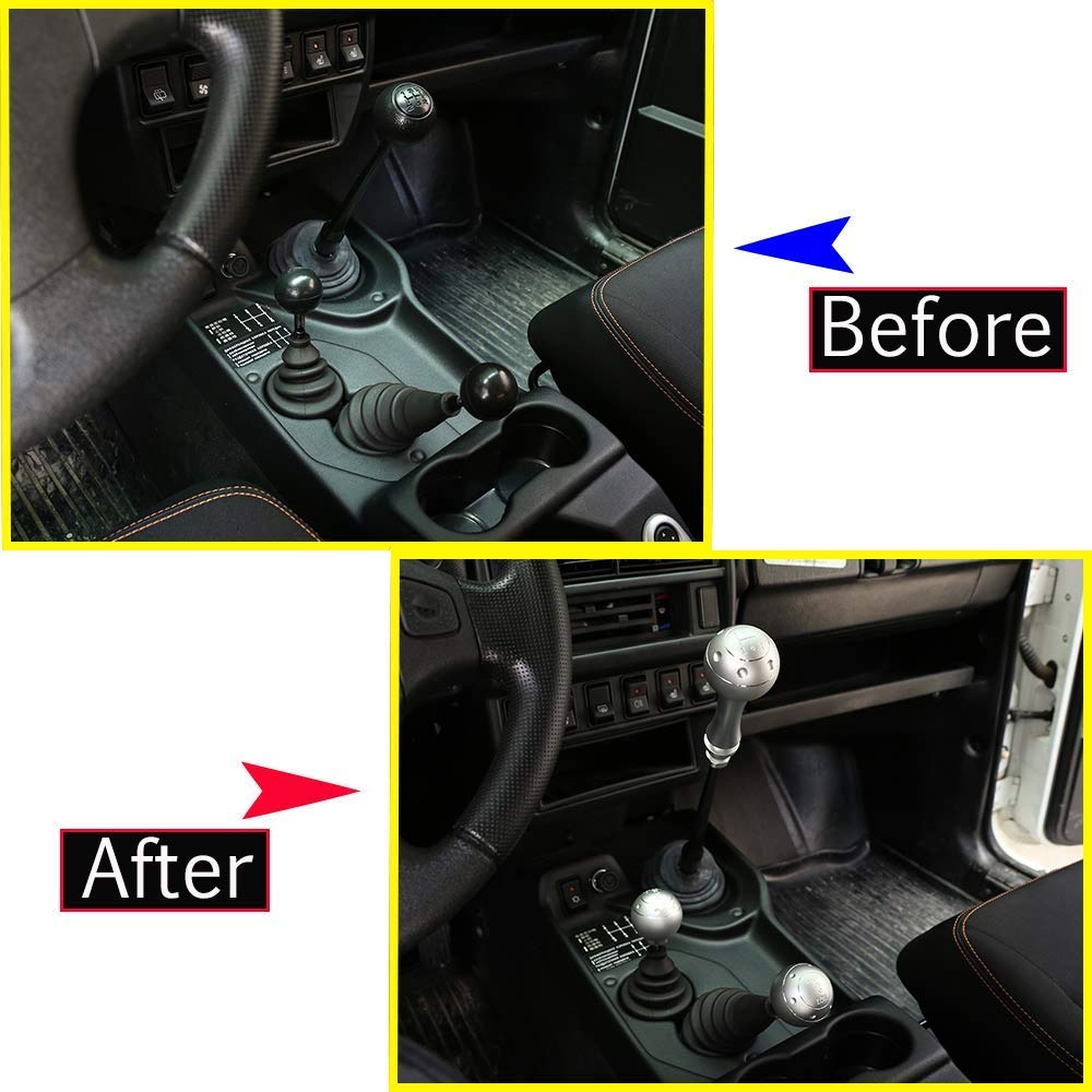 YIWANG Aluminum Alloy Gear Shift Head Cover Trim Accessories - Silver Replacement Part for Lada NIVA - Upgrade Your Car Interior for Smooth Driving Experience