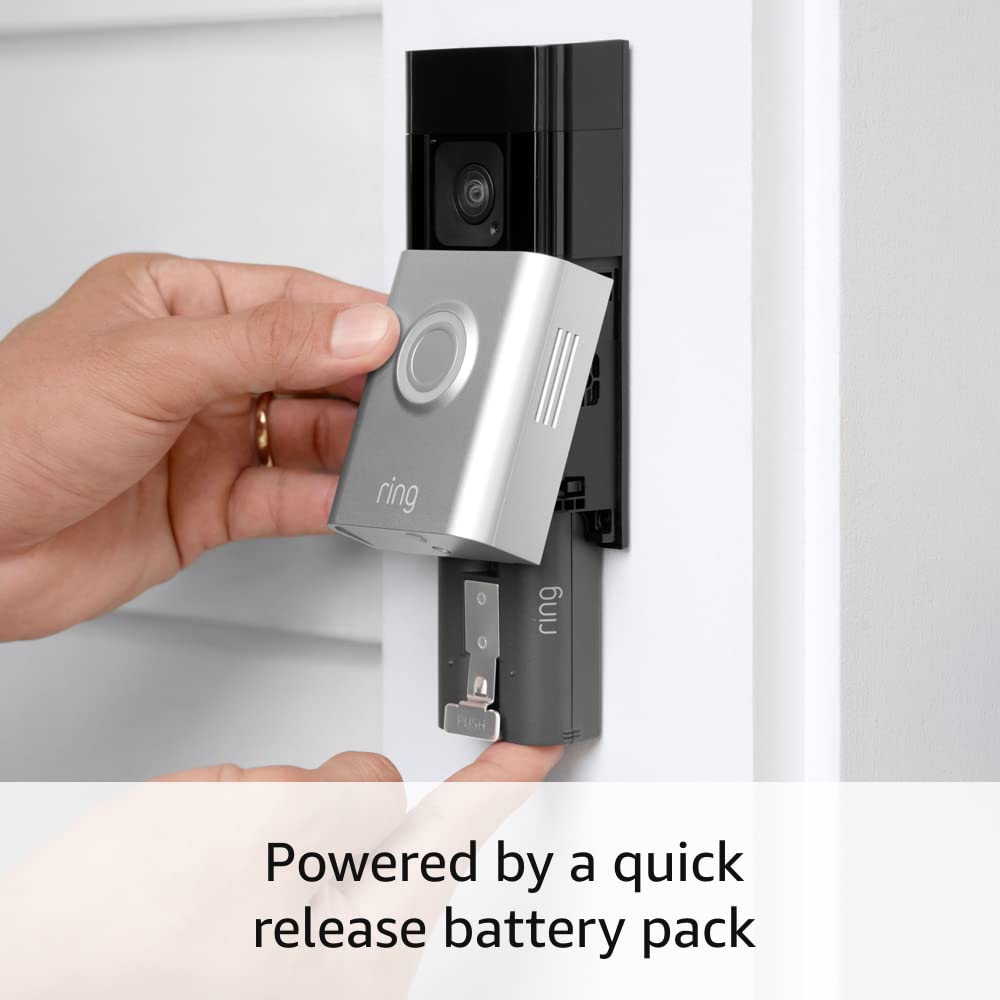 Ring Battery Doorbell Plus with Stick Up Cam Battery - HD Video, Motion Detection, 2-Way Talk, Weather Resistant - Perfect for Home Security & Front Door Monitoring (Black)
