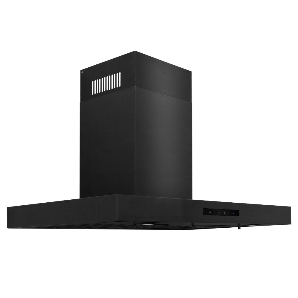 ZLINE BSKEN Black Stainless Steel Convertible Wall Mount Range Hood - Powerful Kitchen Ventilation for Gas Stoves & Cooking Areas