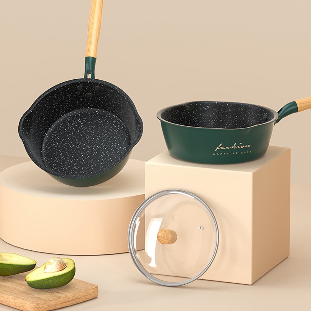Premium Paisley Aluminum Saucepan - Non-Stick Cooking Pot with Lid - Perfect for Boiling, Steaming & Sauce Making - Ideal for Home Kitchen & Camping Use