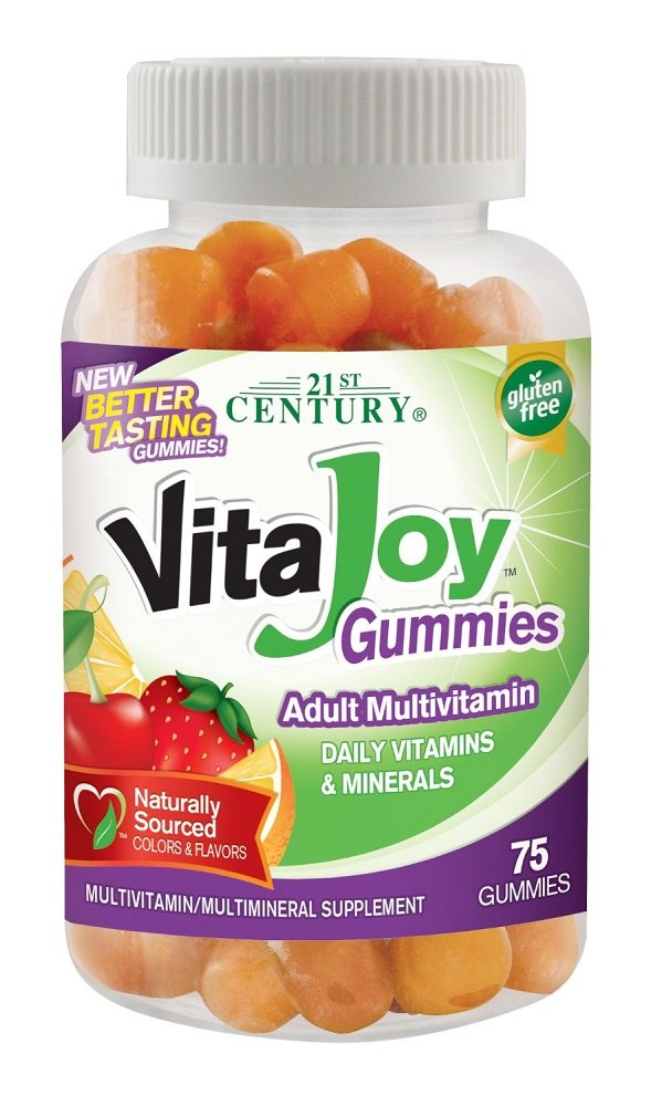 21st Century Vita Joy Adult Multivitamin Gummies - 75 Gummies per Bottle, Pack of 2 | Delicious Berry Flavor | Supports Immune System, Energy & Overall Health | Perfect for Busy Adults & On-the-Go Lifestyles