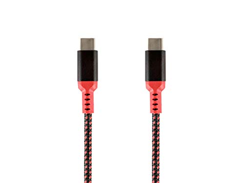 Monoprice Stealth Charge & Sync USB 2.0 Type-C to Type-C Cable 10ft Red - 3A/60W Fast Charging Cord for Phones, Tablets & Laptops - Perfect for Home, Office & Travel Charging