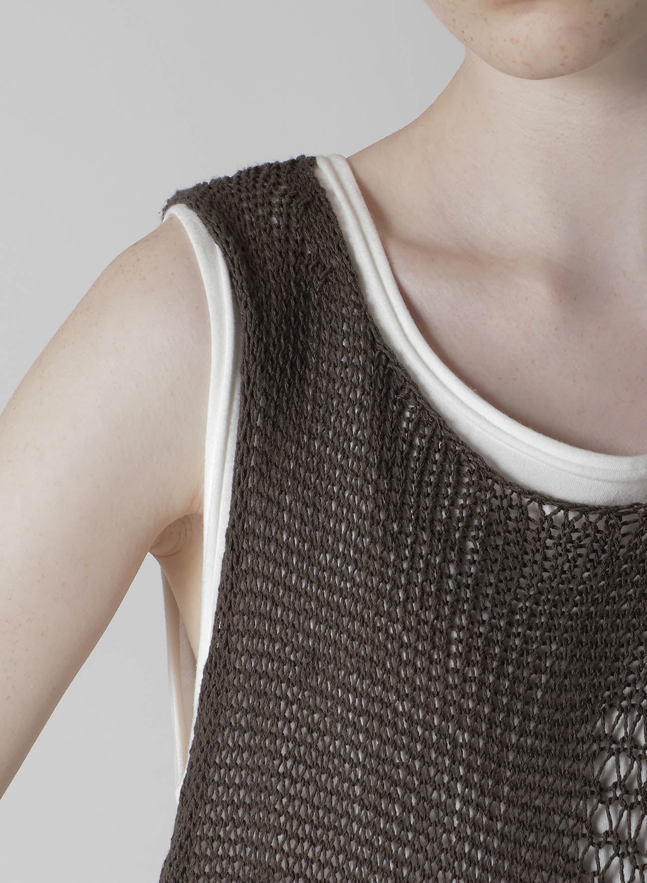 Asymmetrical Sleeveless Knit Top - Trendy Damaged Processed Design for Women | Perfect for Casual Outings, Parties & Streetwear Fashion