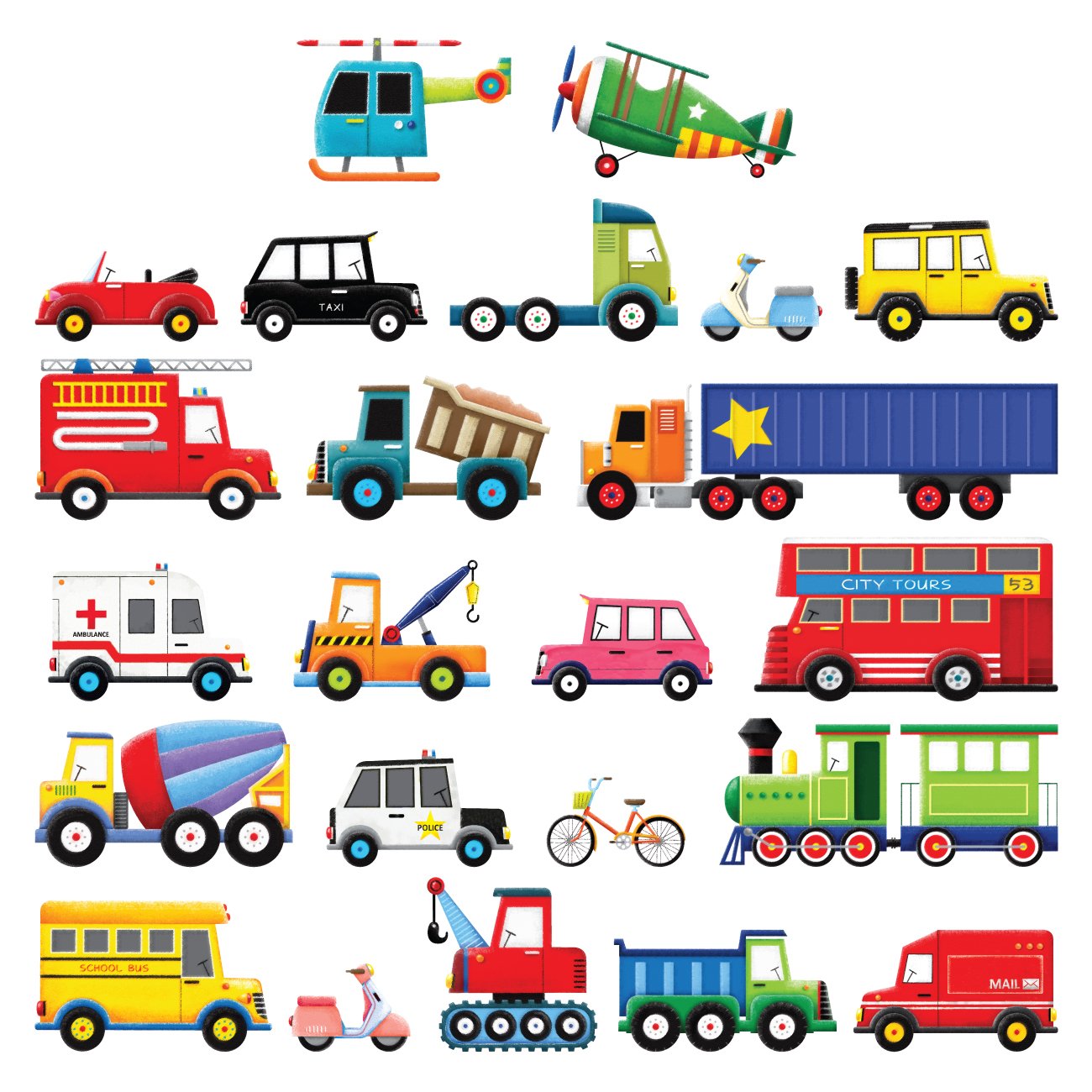 DECOWALL DS-8004 Kids Wall Stickers - Peel & Stick Removable Wall Decals for Nursery, Bedroom, Living Room Décor (Small) - Perfect for Baby Rooms, Playrooms & Home Decor