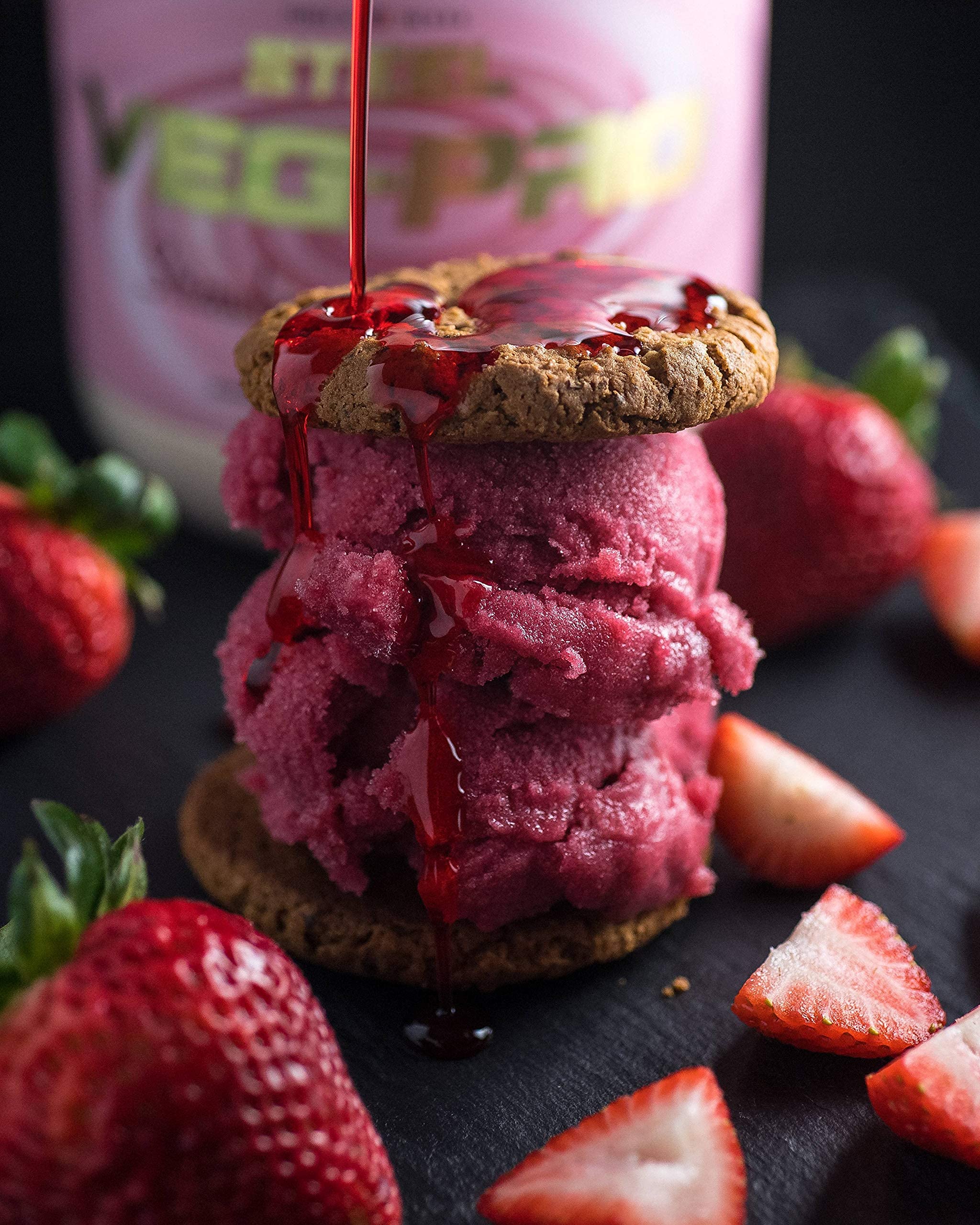 Steel Supplements Veg-PRO Vegan Protein Powder - Strawberry Cheesecake Flavor | 25 Servings (1.65lbs) | Organic Plant-Based Protein with BCAA Amino Acids | Gluten Free, Dairy Free, Low Carb Formula | Perfect for Post-Workout Recovery & Muscle Building