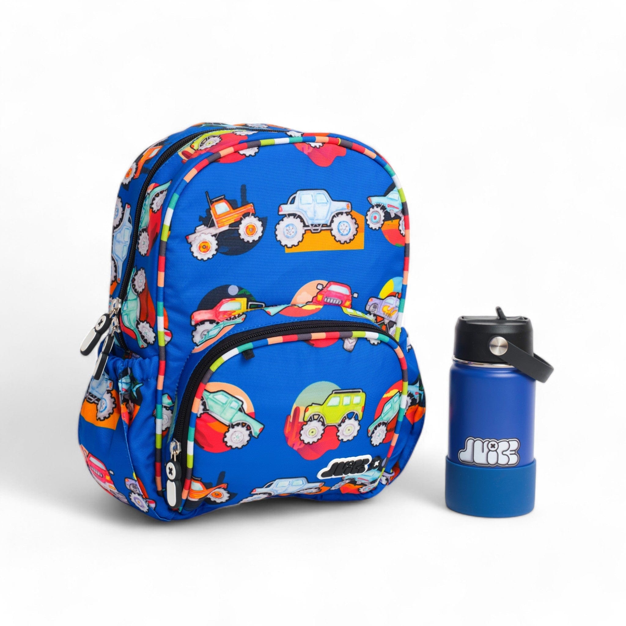 Monster Truck Themed Small Backpack for Kids - Durable & Lightweight School Bag for Boys & Girls - Perfect for School, Travel & Outdoor Adventures