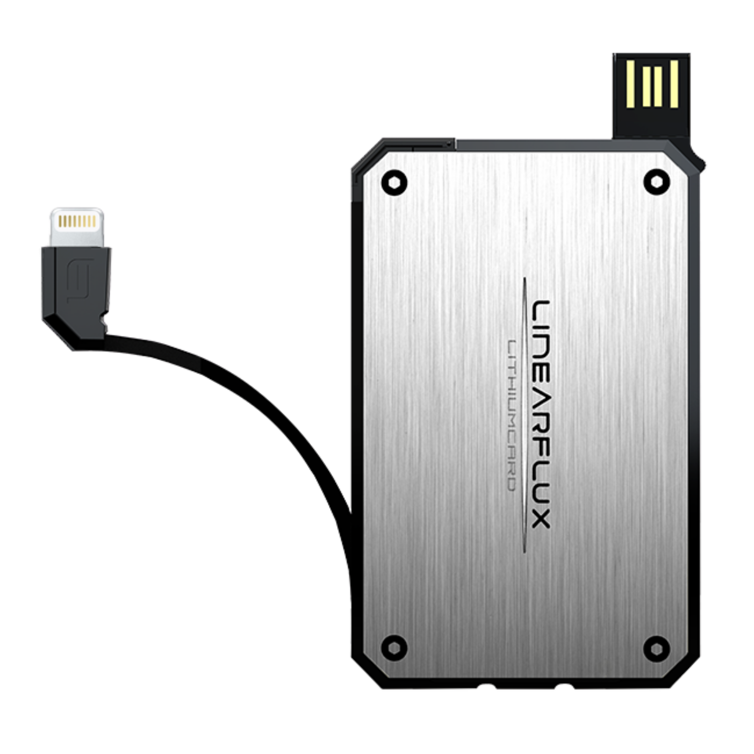Original LithiumCard with Apple Lightning Connector - Portable External Battery for iPhone, iPad & AirPods - Perfect for Travel, Work & Outdoor Adventures