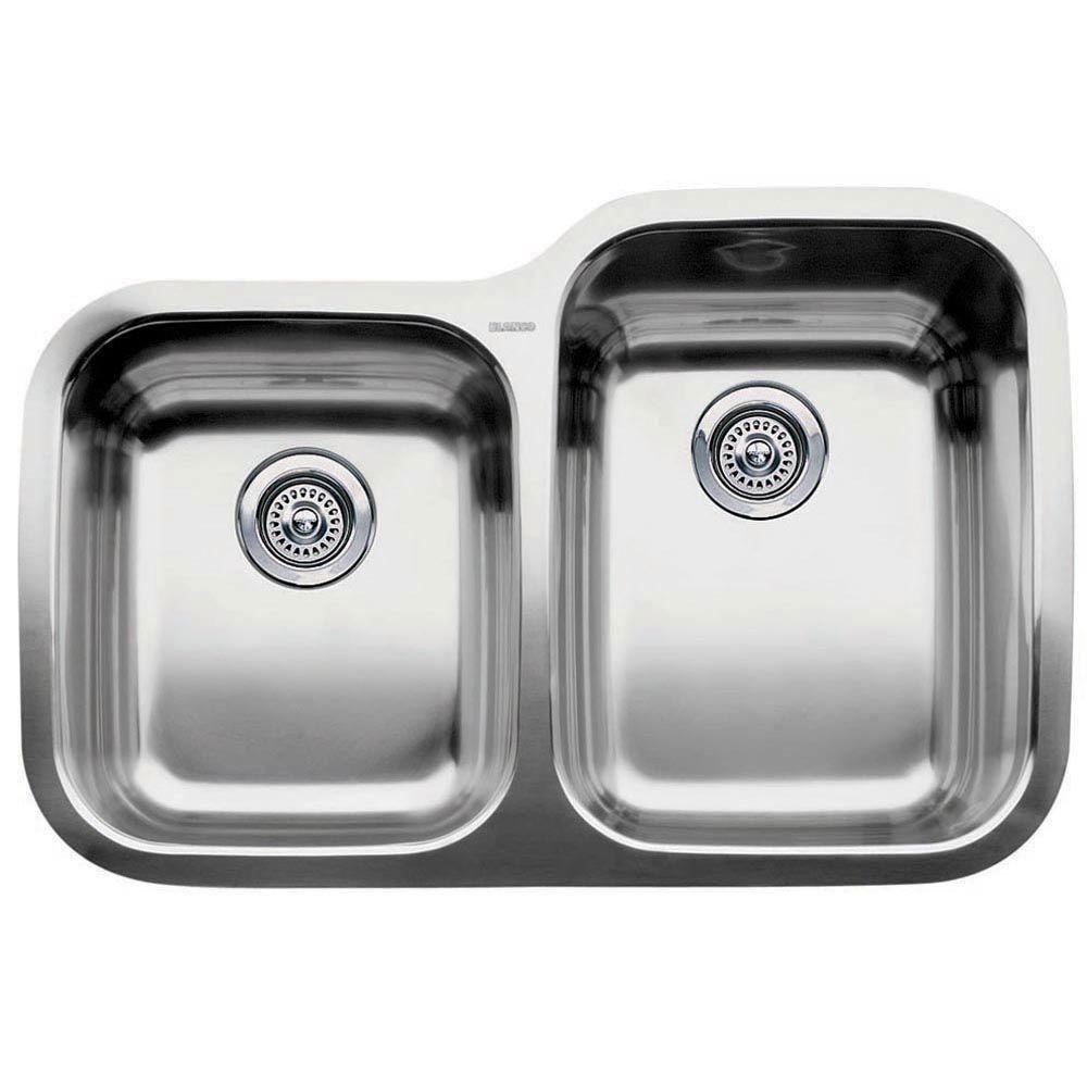 Blanco Supreme Undermount Stainless Steel Kitchen Sink 31.3x20.9x10 Inch - 0 Hole 1 3/4